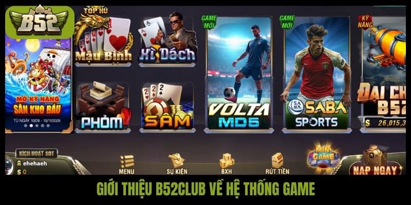 Giới thiệu B52Club về hệ thống game