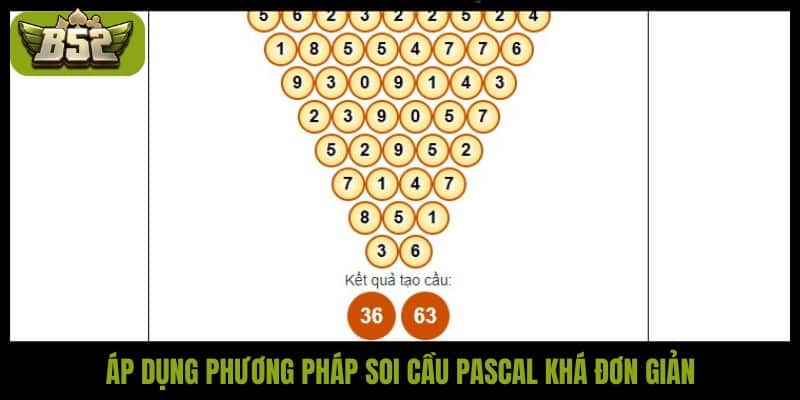Áp dụng phương pháp soi cầu Pascal khá đơn giản