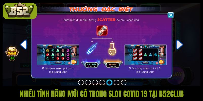 Nhiều tính năng mới có trong slot covid 19 tại B52Club