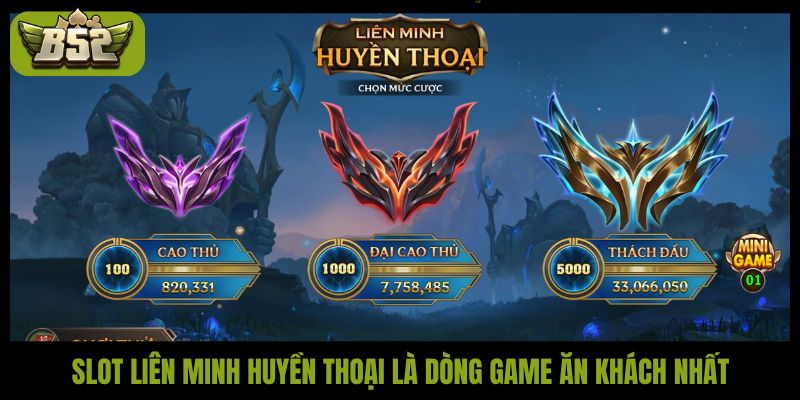 Slot Liên Minh Huyền Thoại là dòng game ăn khách nhất